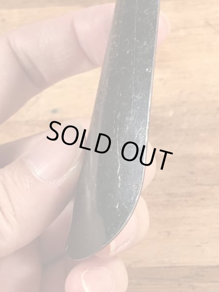 Endicott-Johnson Shoesの黒ラッカーのヴィンテージシューホーン