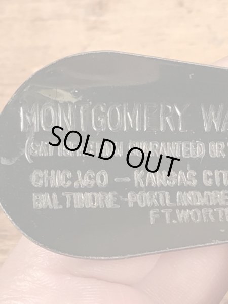 モンゴメリーワードの黒ラッカーのビンテージ靴ベラ