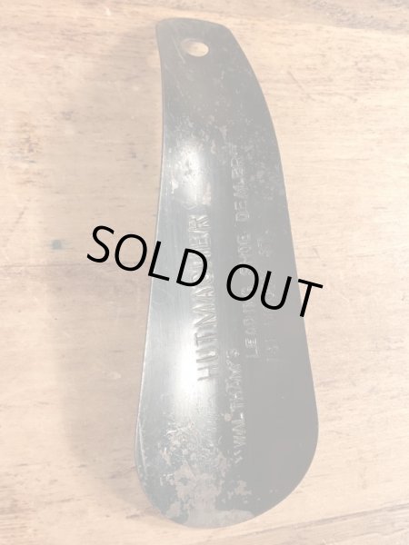 黒ラッカーのメタル製のビンテージ靴ベラ