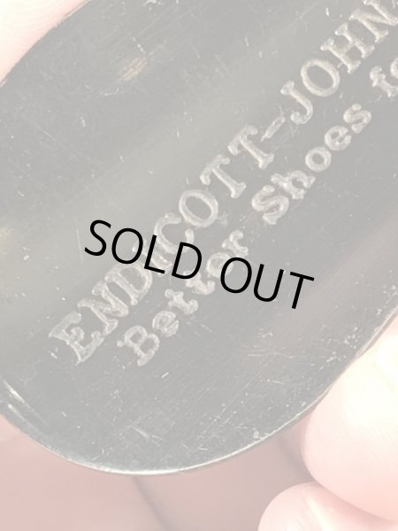 エンディコットジョンソンシューズの黒ラッカーのビンテージ靴ベラ