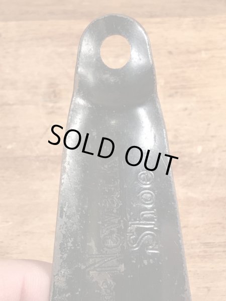 ニューアークシューの黒ラッカーのビンテージ靴ベラ