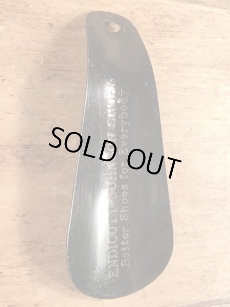 エンディコットジョンソンシューズの黒ラッカーのビンテージ靴ベラ