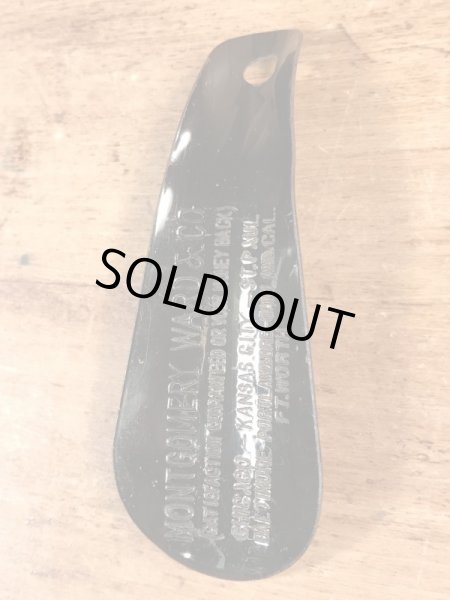 Montgomery Wardの黒ラッカーのヴィンテージシューホーン