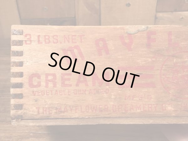 Mayflower'sのクリームチーズが入っていたビンテージ木箱