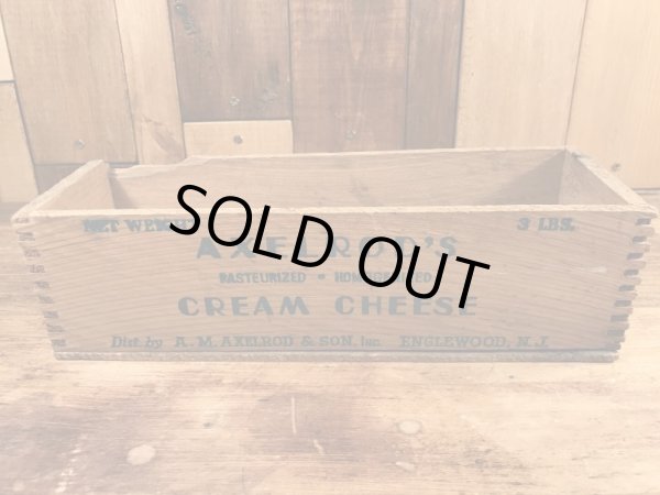 Axelrod'sの木製のヴィンテージチーズボックス