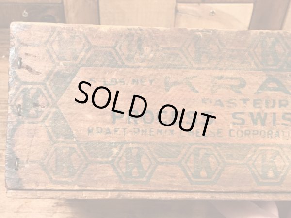 クラフト社のチーズが入っていたビンテージ木箱