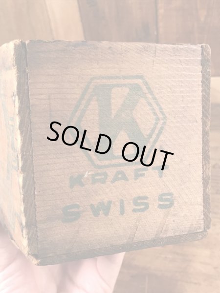 クラフト社のチーズが入っていたビンテージ木箱