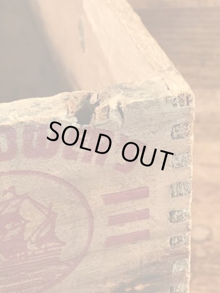 Mayflower'sの木製のヴィンテージチーズボックス