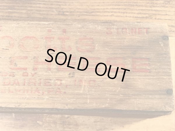 Abbottsのクリームチーズが入っていたビンテージ木箱