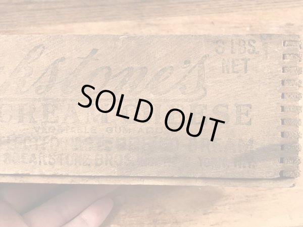 Breakstone'sの木製のヴィンテージチーズボックス