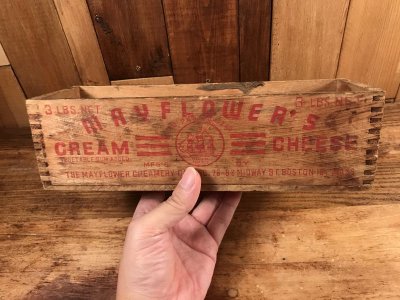 画像3: Mayflower's Cream Cheese Wood Box　メイフラワーズ　ビンテージ　チーズボックス　木箱　〜40年代