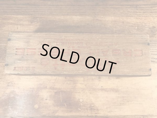 Abbottsのクリームチーズが入っていたビンテージ木箱