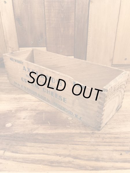 Axelrod'sのクリームチーズが入っていたビンテージ木箱