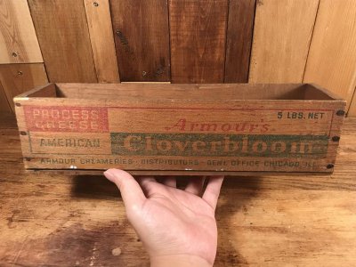 画像3: Armour's Cloverbloom Wood Cheese Box　クローバーブルーム　ビンテージ　チーズボックス　木箱　〜40年代