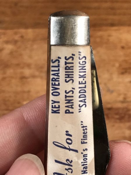 キーワークブランドの企業物のビンテージ折り畳みナイフ