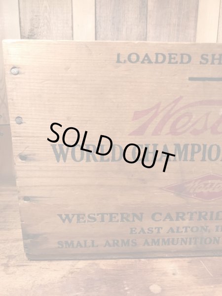 Western Cartridge Companyの弾薬が入っていたビンテージ木箱