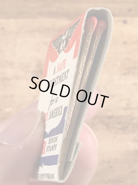 US War Bonds Stampsのミリタリー物のビンテージマッチブック