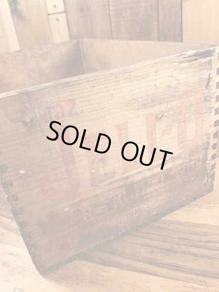 アンティークのJell-Oのヴィンテージウッドボックス