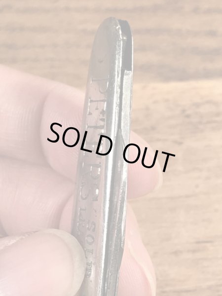 ピーターズシューズの企業物のビンテージ折り畳みナイフ