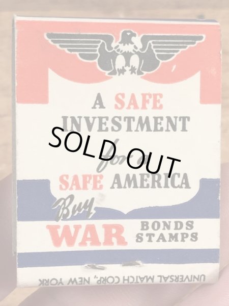 US War Bonds Stampsのミリタリー物のヴィンテージマッチ