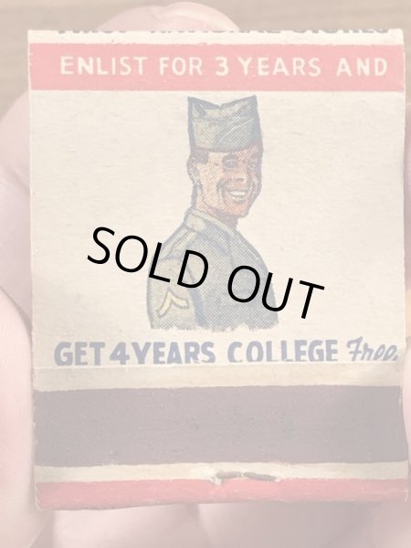 US Army Collegeのミリタリー物のヴィンテージマッチ