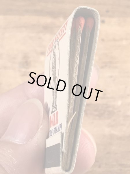 US War Bonds Stampsのミリタリー物のビンテージマッチブック