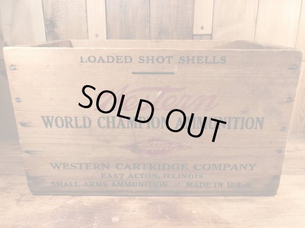 Western Cartridge Companyの弾薬が入っていたヴィンテージウッドボックス