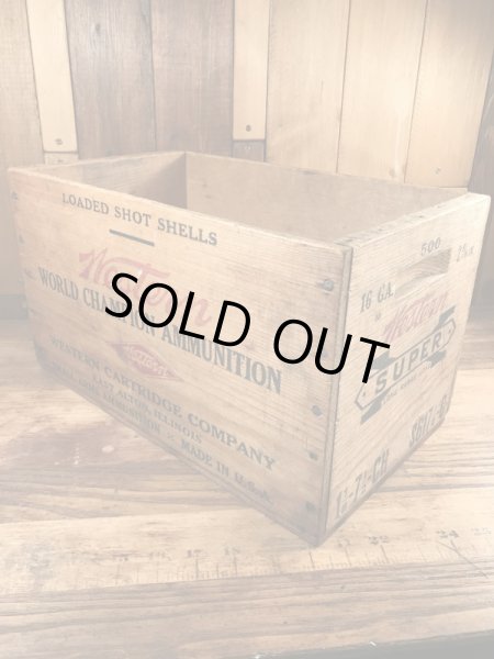 Western Cartridge Companyの弾薬が入っていたビンテージ木箱