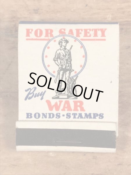 US War Bonds Stampsのミリタリー物のビンテージマッチブック