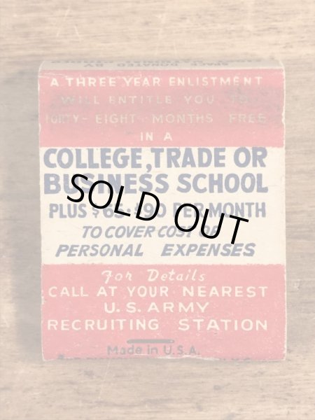 US Army Collegeのミリタリー物のヴィンテージマッチ