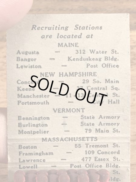 US Army Collegeのミリタリー物のヴィンテージマッチ