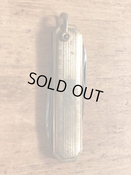 アールデコのゴールドのビンテージ折り畳みナイフ