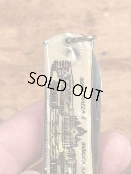 サンピエトロ大聖堂のシェル加工のビンテージ折り畳みナイフ