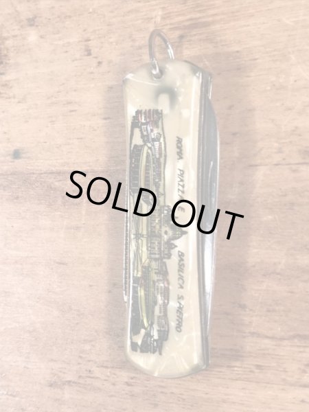 サンピエトロ大聖堂のシェル加工のヴィンテージポケットナイフ