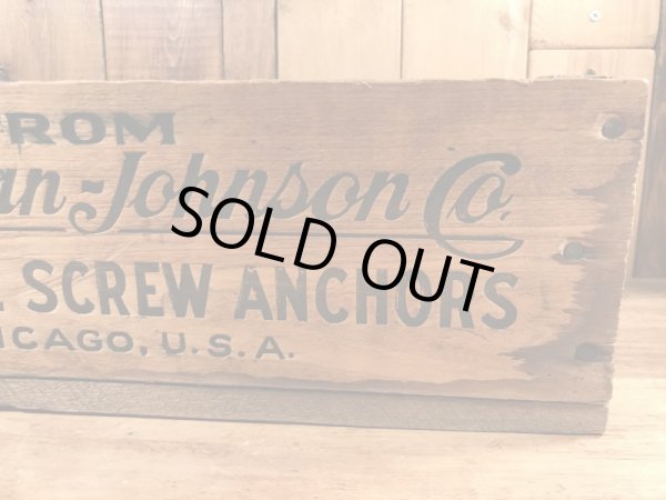 Ackerman-Johnson Co.の企業物のビンテージ木箱