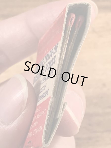 USアーミーのミリタリー物のビンテージマッチブック