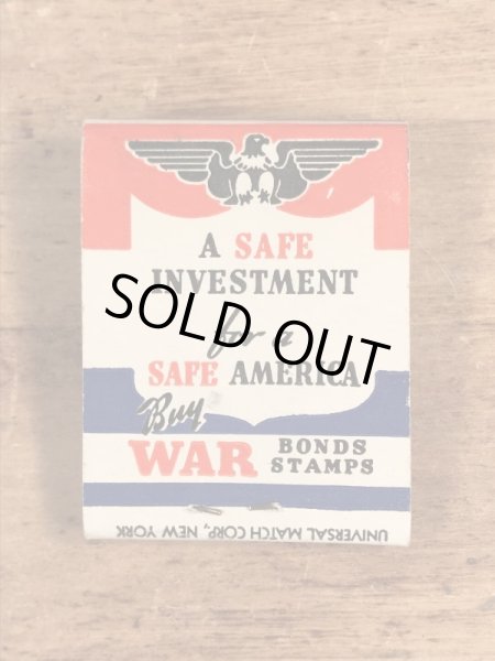 US War Bonds Stampsのミリタリー物のヴィンテージマッチ