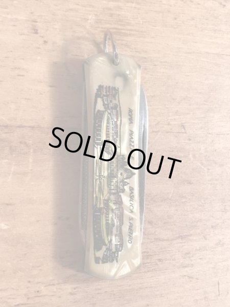 サンピエトロ大聖堂のシェル加工のビンテージ折り畳みナイフ