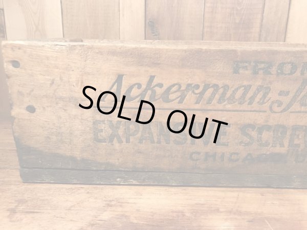 Ackerman-Johnson Co.の企業物のビンテージ木箱