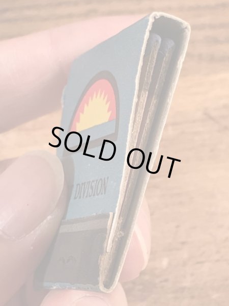 第41歩兵部隊のミリタリー物のビンテージマッチブック