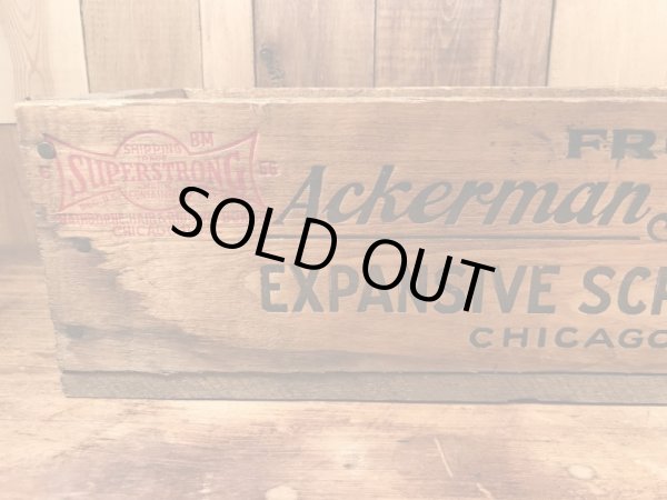 Ackerman-Johnson Co.の企業物のヴィンテージウッドボックス