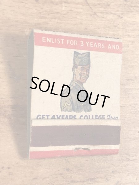 USアーミーのミリタリー物のビンテージマッチブック