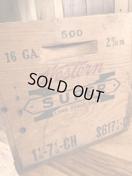 Western Cartridge Companyの弾薬が入っていたヴィンテージウッドボックス