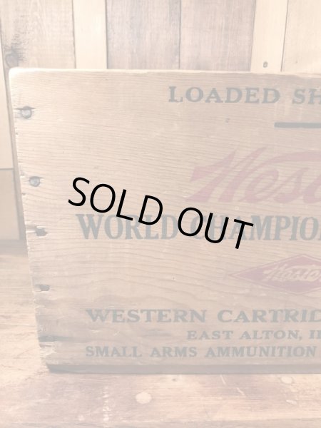 Western Cartridge Companyの弾薬が入っていたヴィンテージウッドボックス