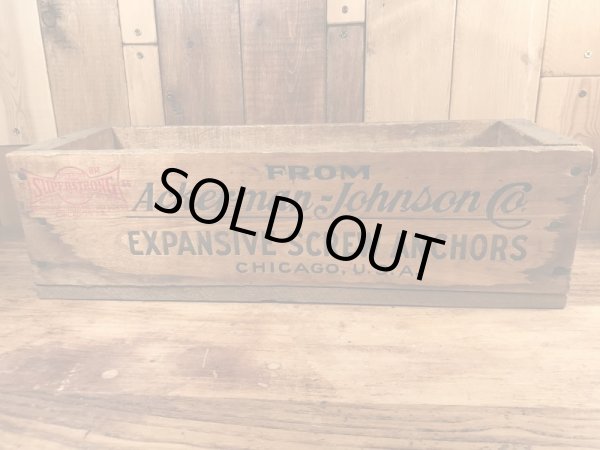 Ackerman-Johnson Co.の企業物のヴィンテージウッドボックス