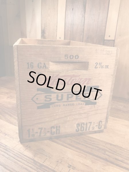 Western Cartridge Companyの弾薬が入っていたビンテージ木箱