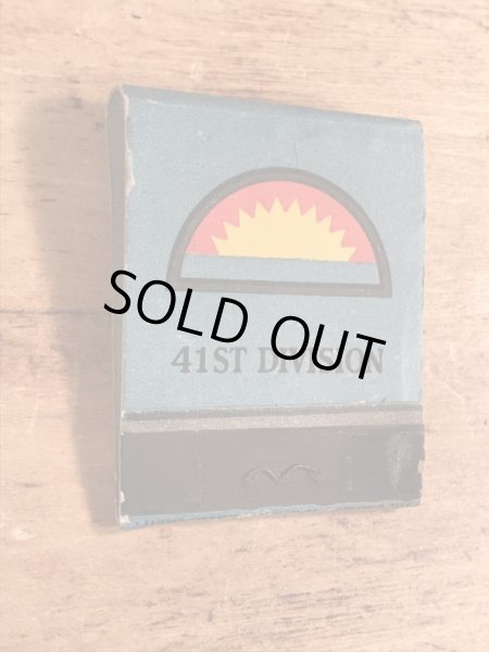 第41歩兵部隊のミリタリー物のビンテージマッチブック