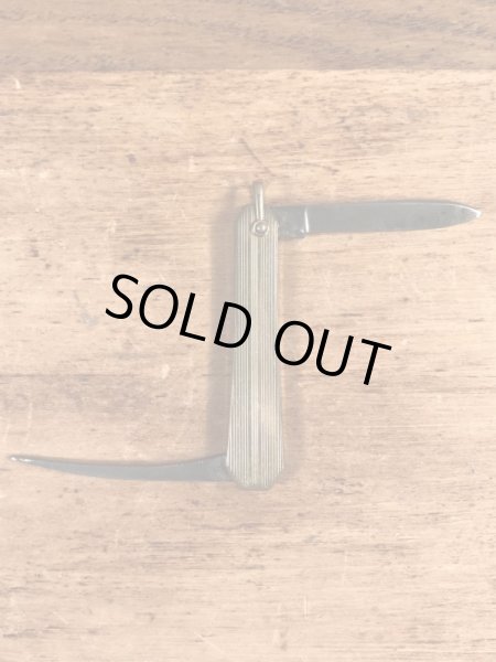 アールデコ調のゴールドのヴィンテージポケットナイフ