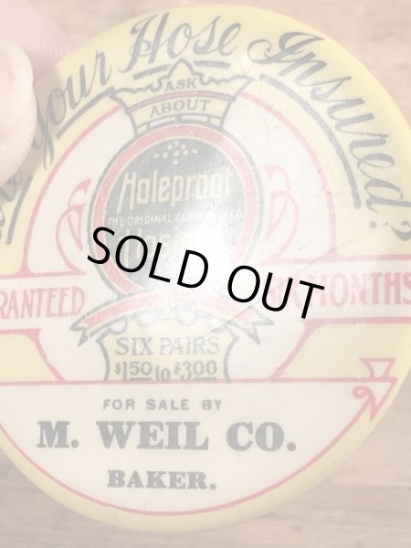 Holeproof Hosieryの企業物のビンテージ手鏡