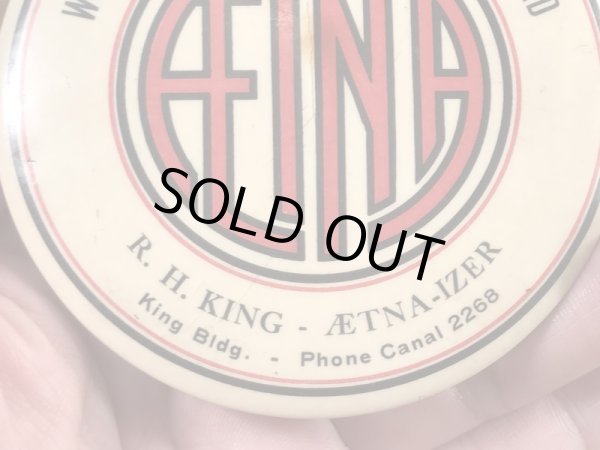 Aetna-Izerのアドバタイジング物のヴィンテージハンドミラー